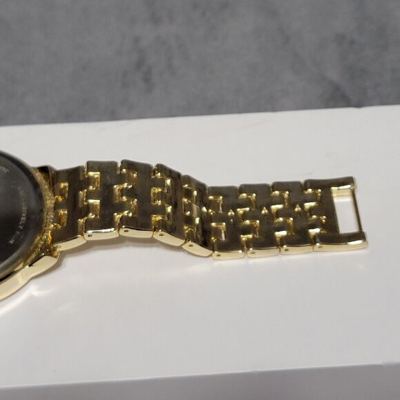 Disney Adult The Little Mermaid Jeweled Bezel Gold-tone Watch - Picture 8 of 10